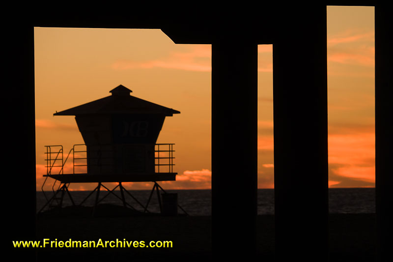 sunset,pier,lifeguard,baywatch,600mm,600 mm,sunrise,silhouette,